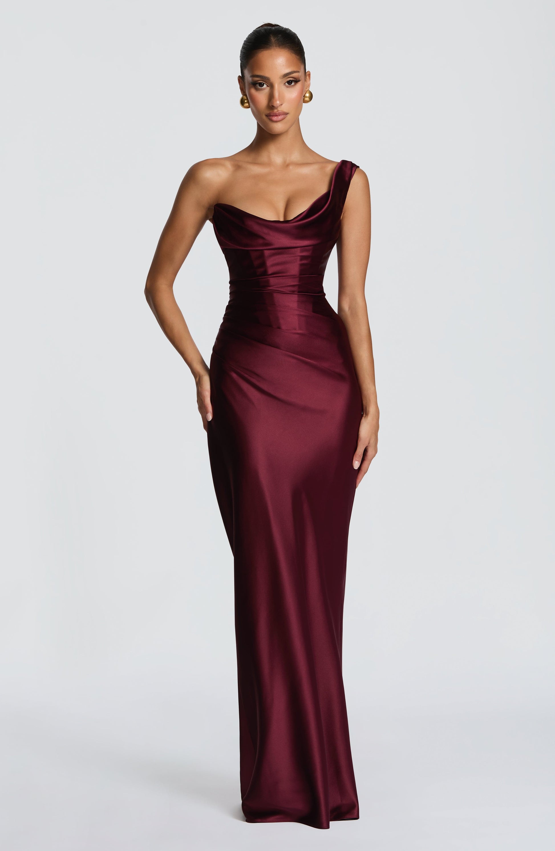 Alba Women's Asymmetric Maxi Dress - front view
