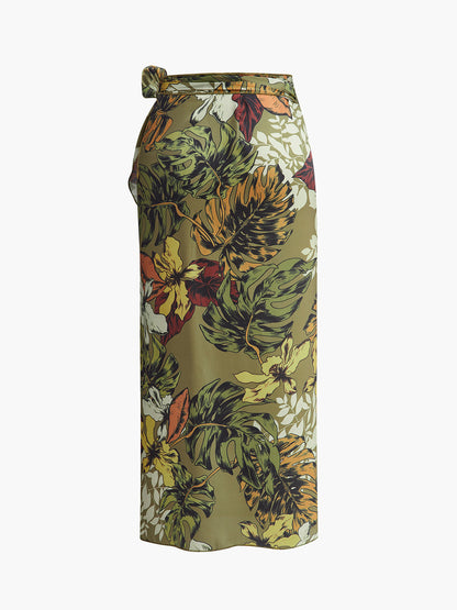 Noor Women's Floral Skirt - styled view