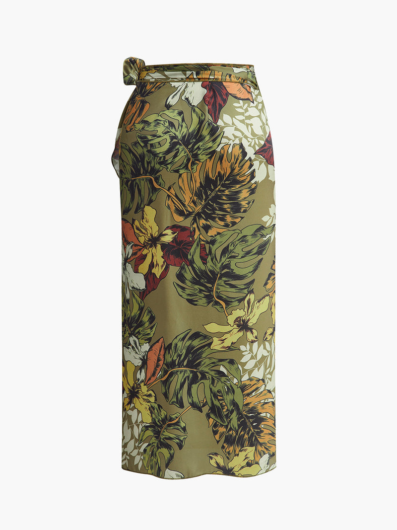 Noor Women's Floral Skirt - styled view