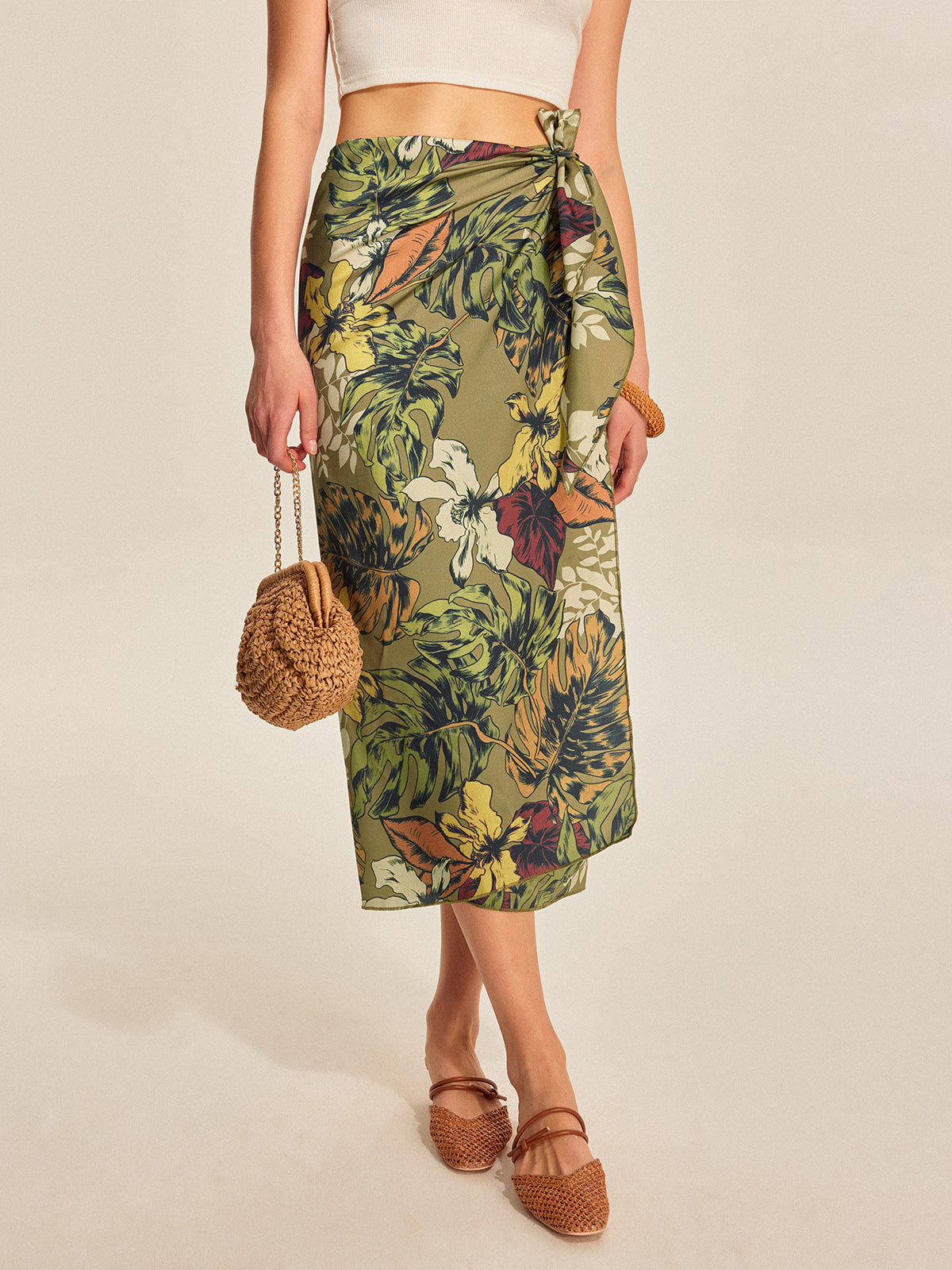 Noor Women's Floral Skirt - front view