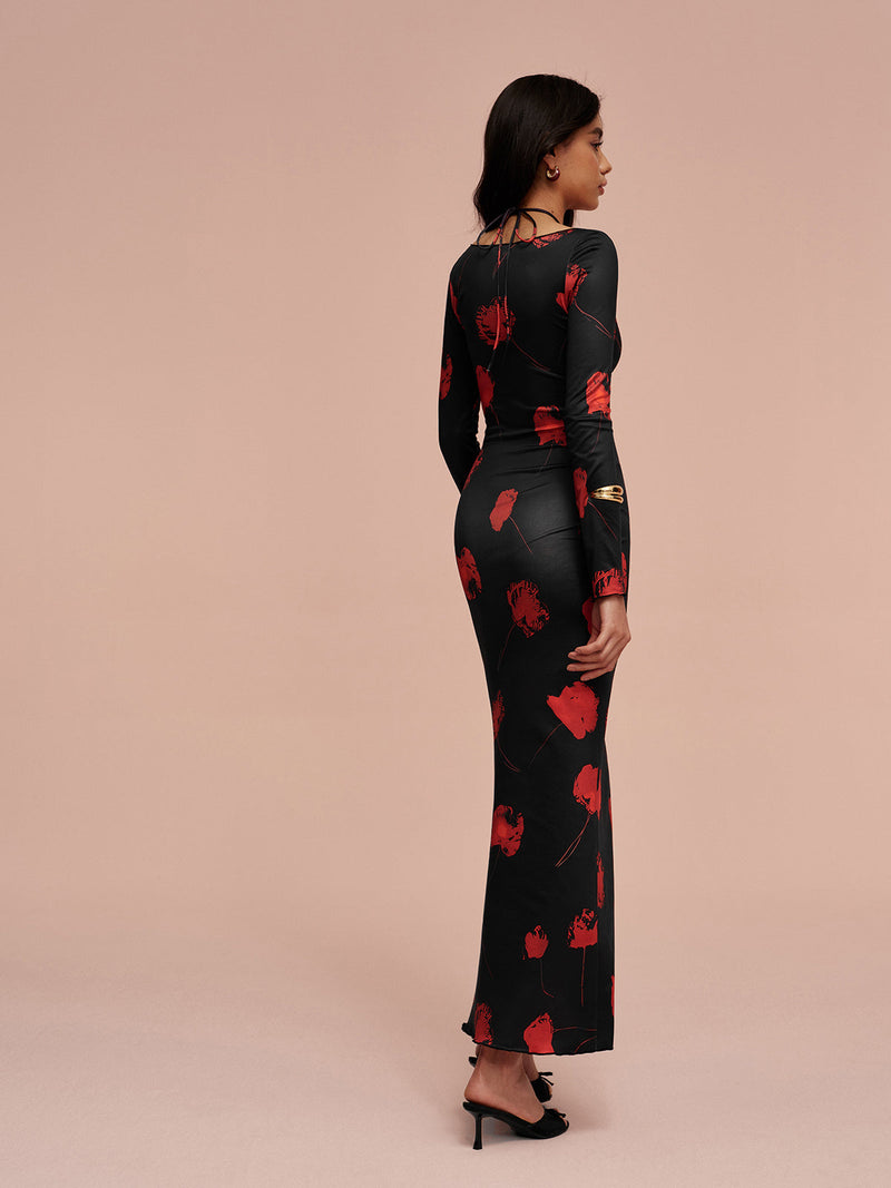 Hattie Women's Printed Dress - close-up detail