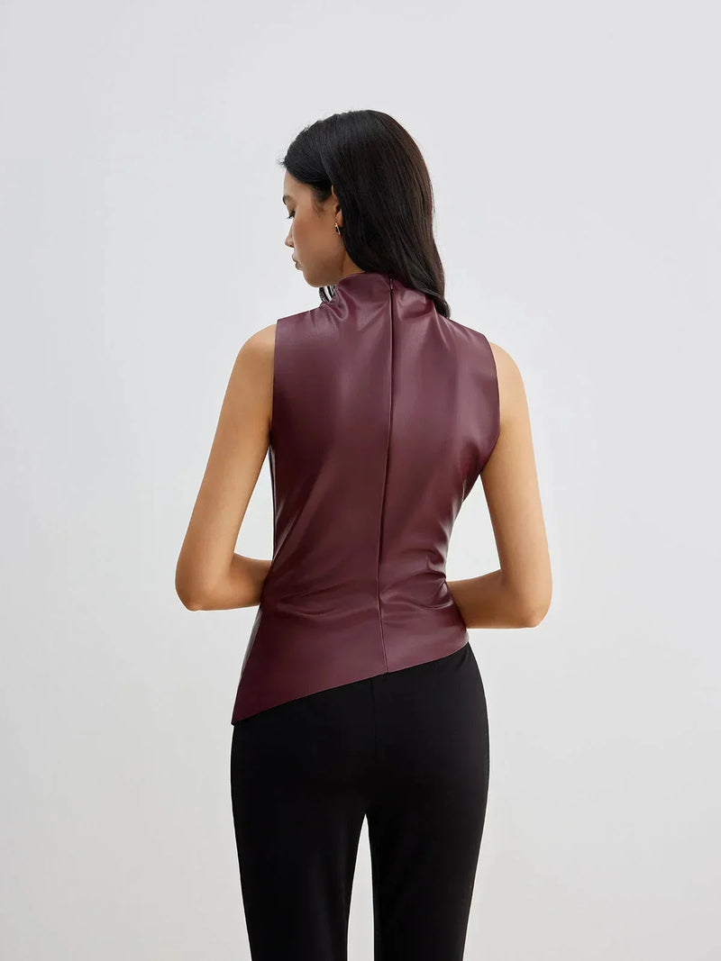 Sable Women's Satin Top - close-up detail