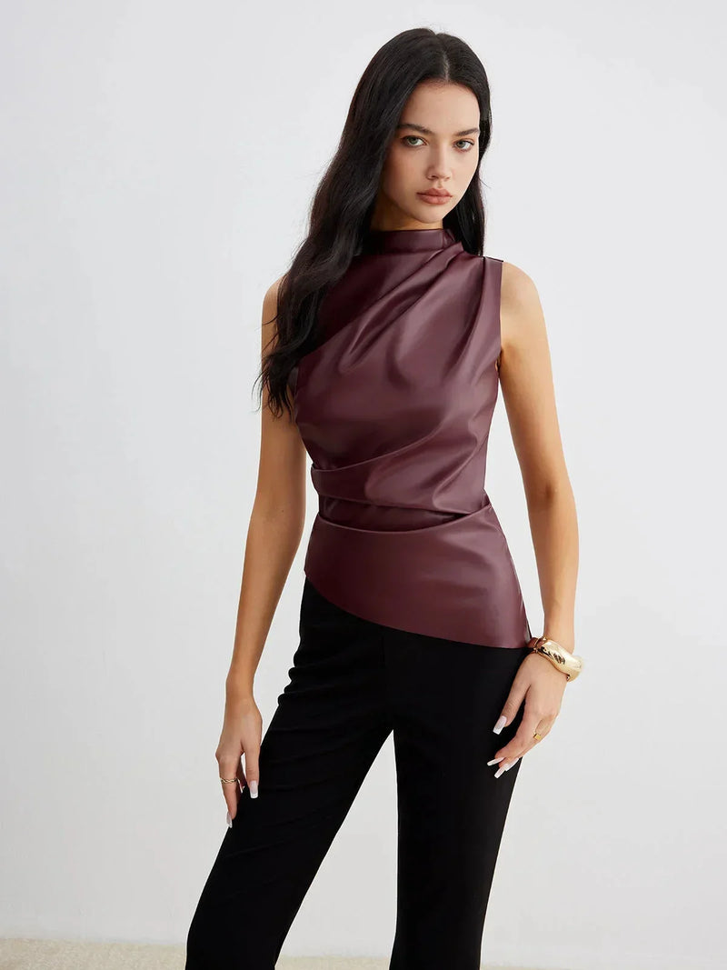 Sable Women's Satin Top - back view