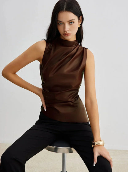 Sable Women's Satin Top - shown in use