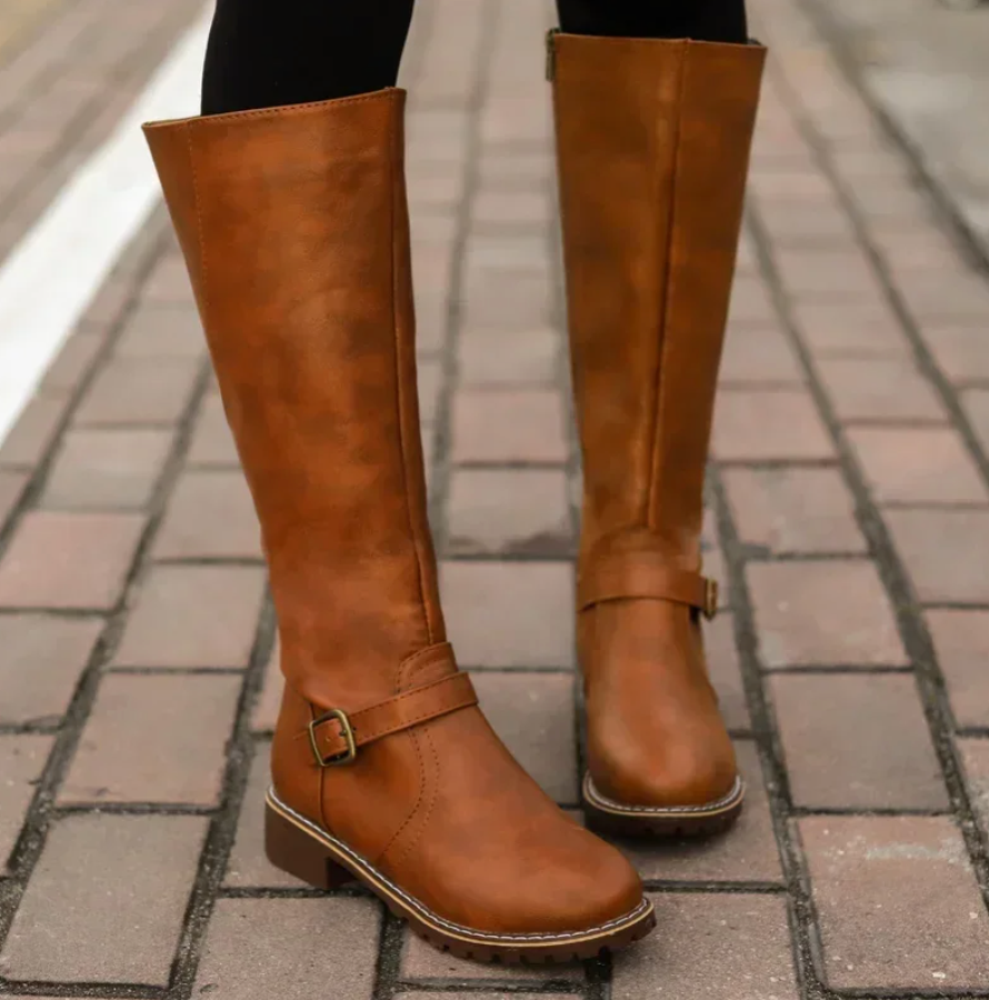 Fleur Women's Knee-high Boots - styled view