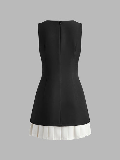 Wren Women's Pleated Dress - fabric and finish detail