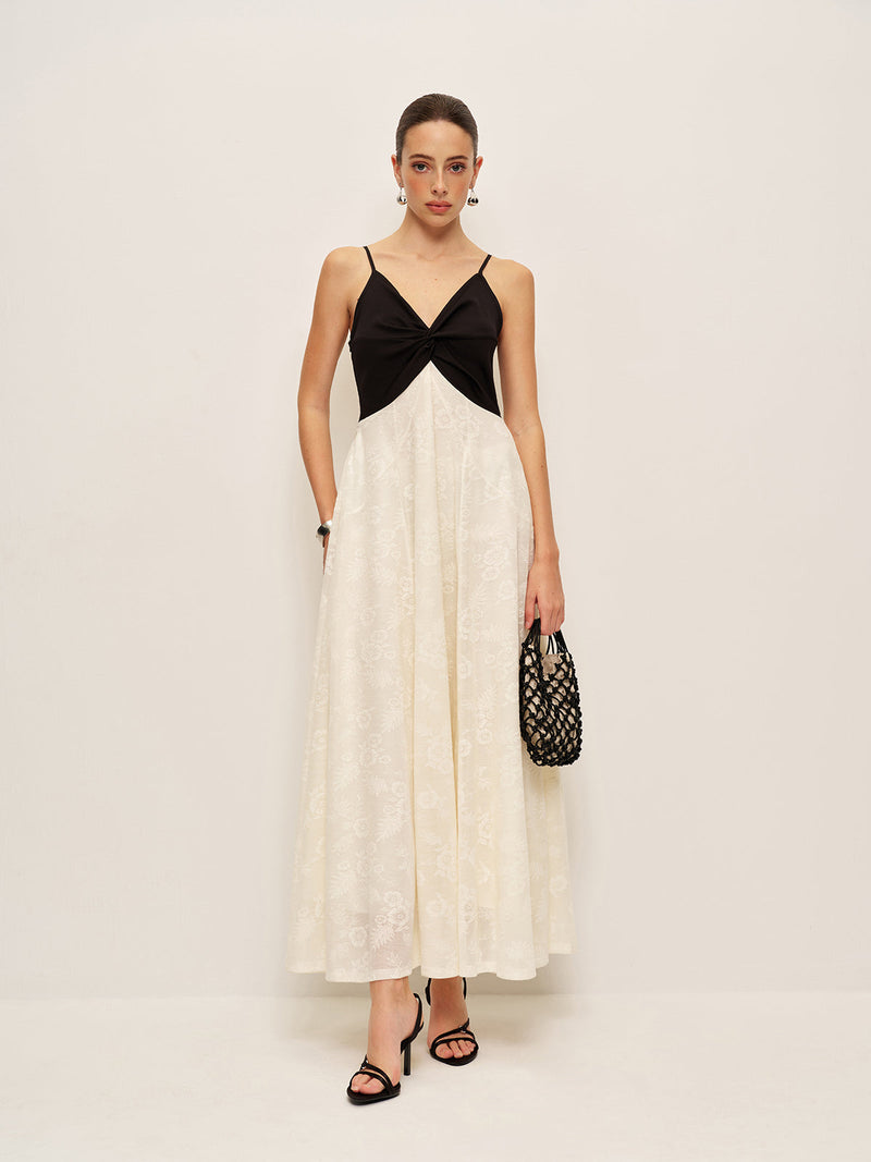 Fleur Women's Dress | Twist, V-neck, Sleeveless