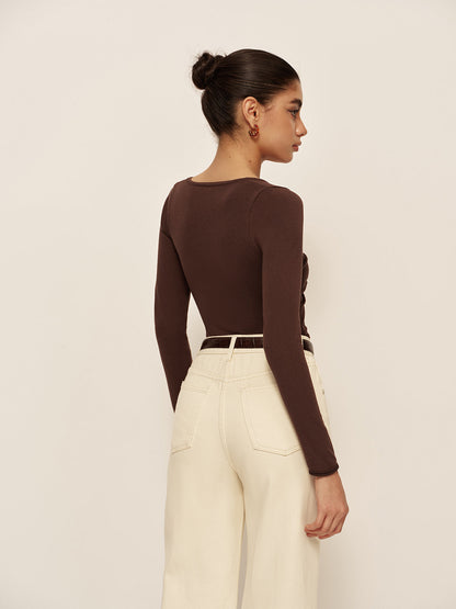 Cleo Women's Pleated Top - close-up detail