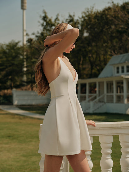 Odette Women's Pleated Dress - back view