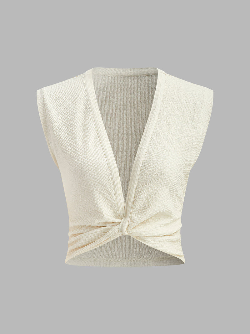 Verity Women's Top | Knot, V-neck, Sleeveless