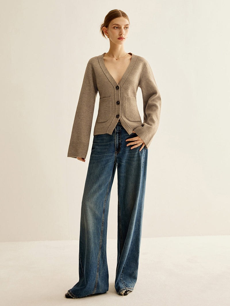 Nora Women's Cardigan - fabric and finish detail