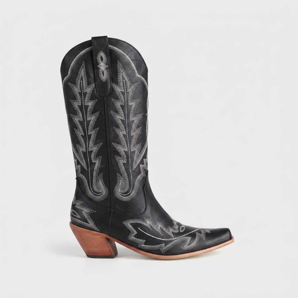 Violette Women's Knee-high Boots - fabric and finish detail
