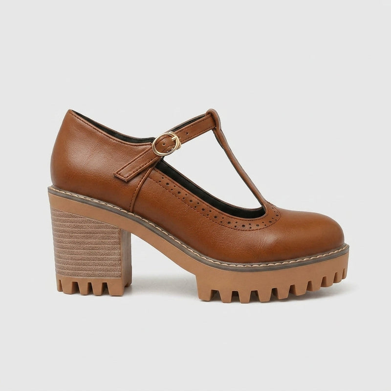 Willa Women's Block Heel Oxfords - back view