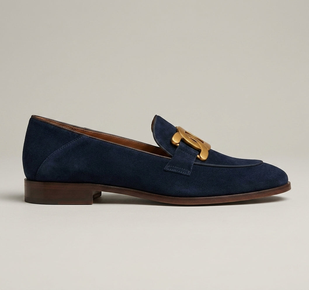 Hattie Women's Suede Loafers - back view