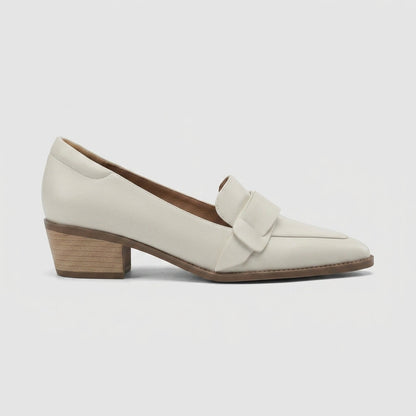Bijou Women's Chunky Heel Loafers - back view