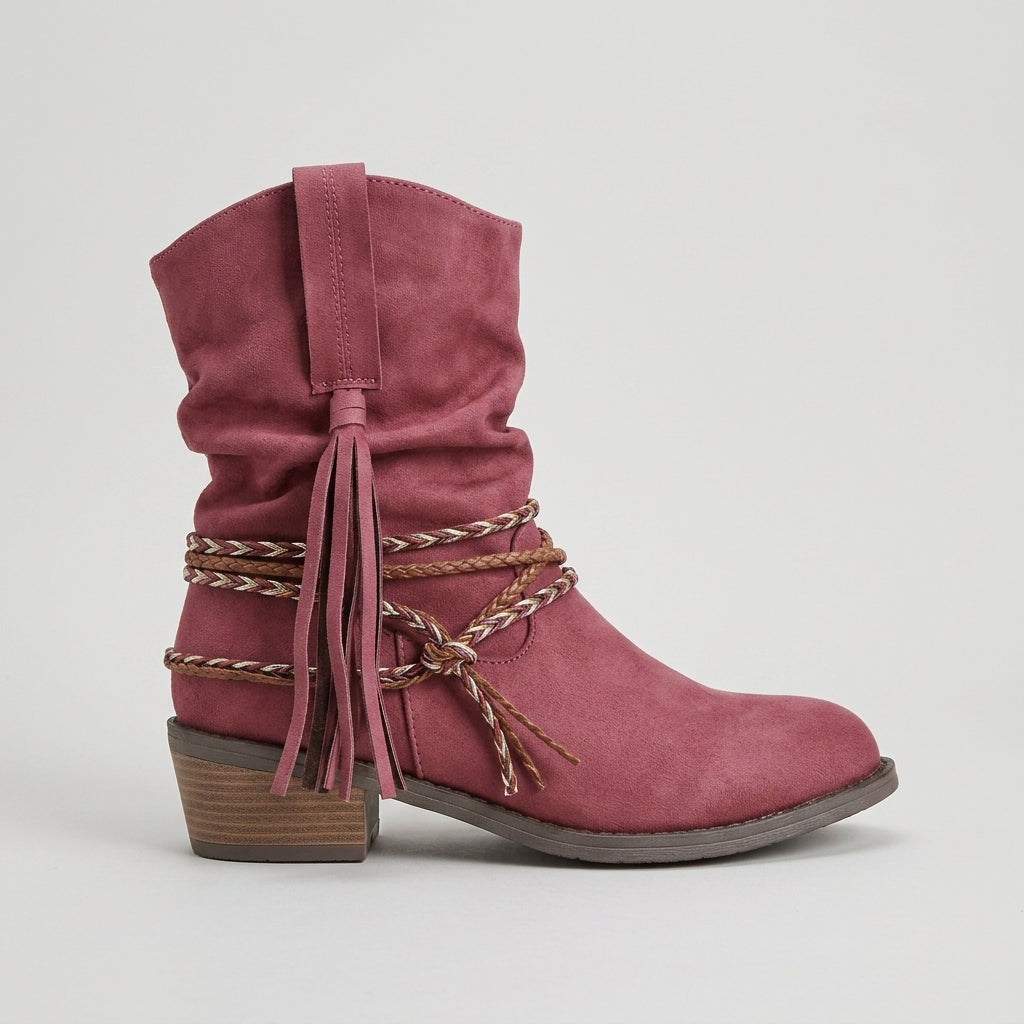 Odette Women's Block Heel Ankle Boots - full-length view