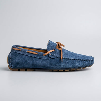 Hollis Men's Suede Loafers - close-up detail