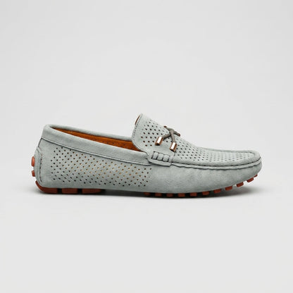 Silas Men's Suede Loafers - full-length view
