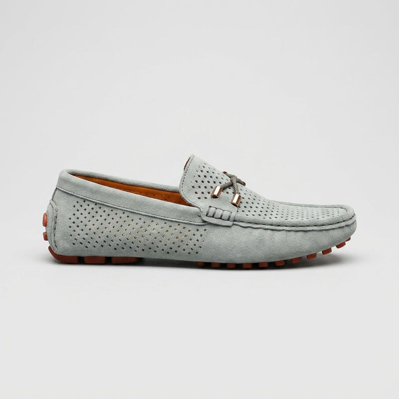 Silas Men's Suede Loafers - full-length view