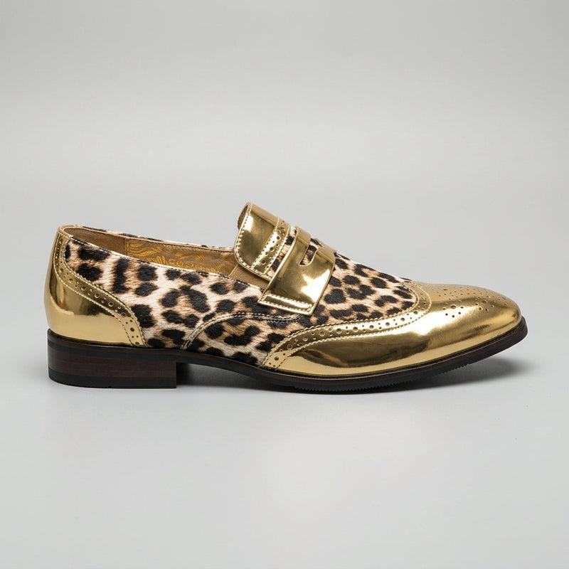 Cormac Men's Leopard Loafers - full-length view