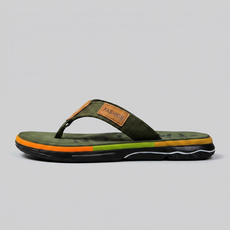 Jasper Men's Striped Sandals - back view