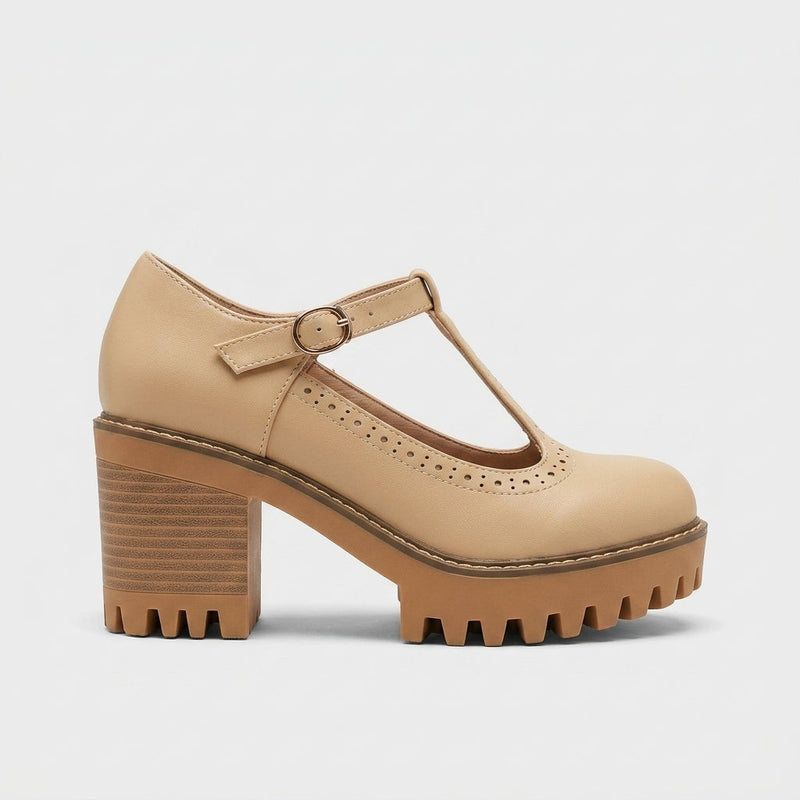 Willa Women's Block Heel Oxfords - full-length view