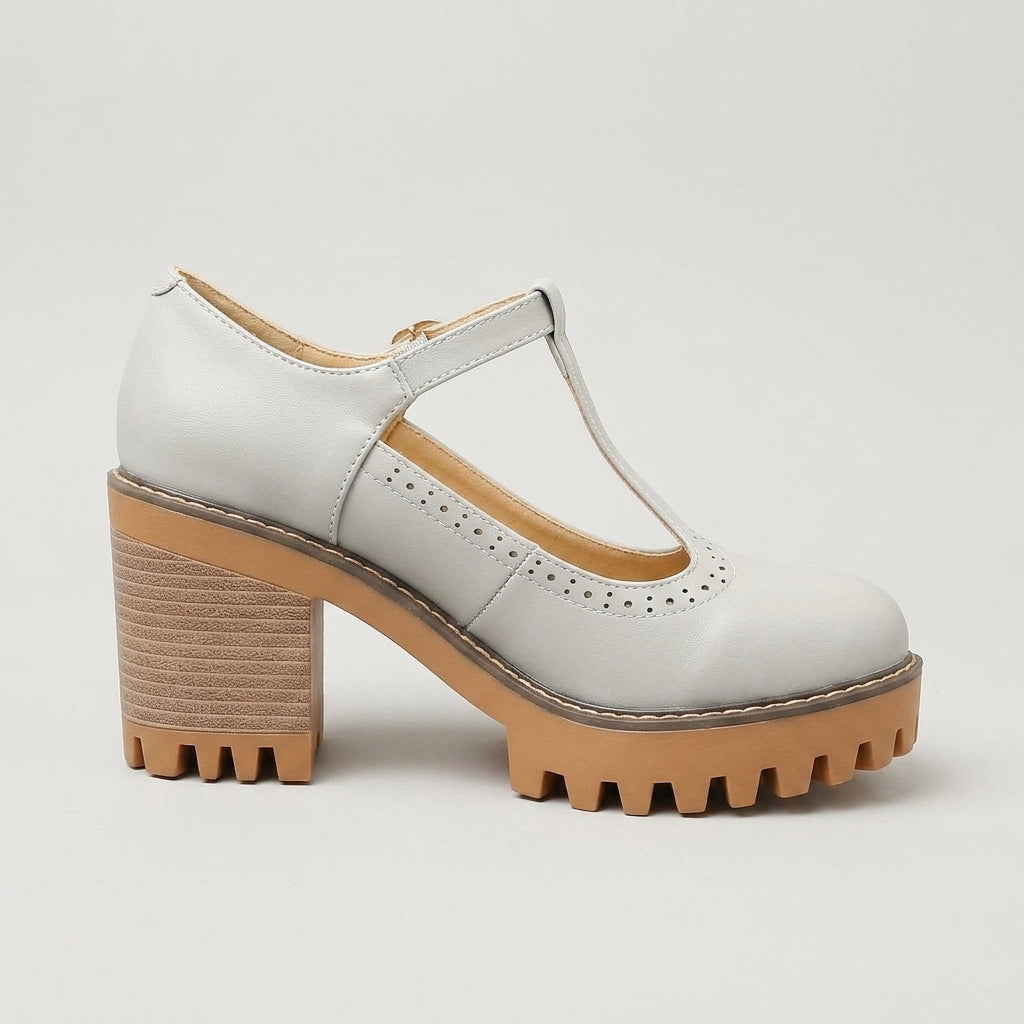 Willa Women's Block Heel Oxfords - close-up detail