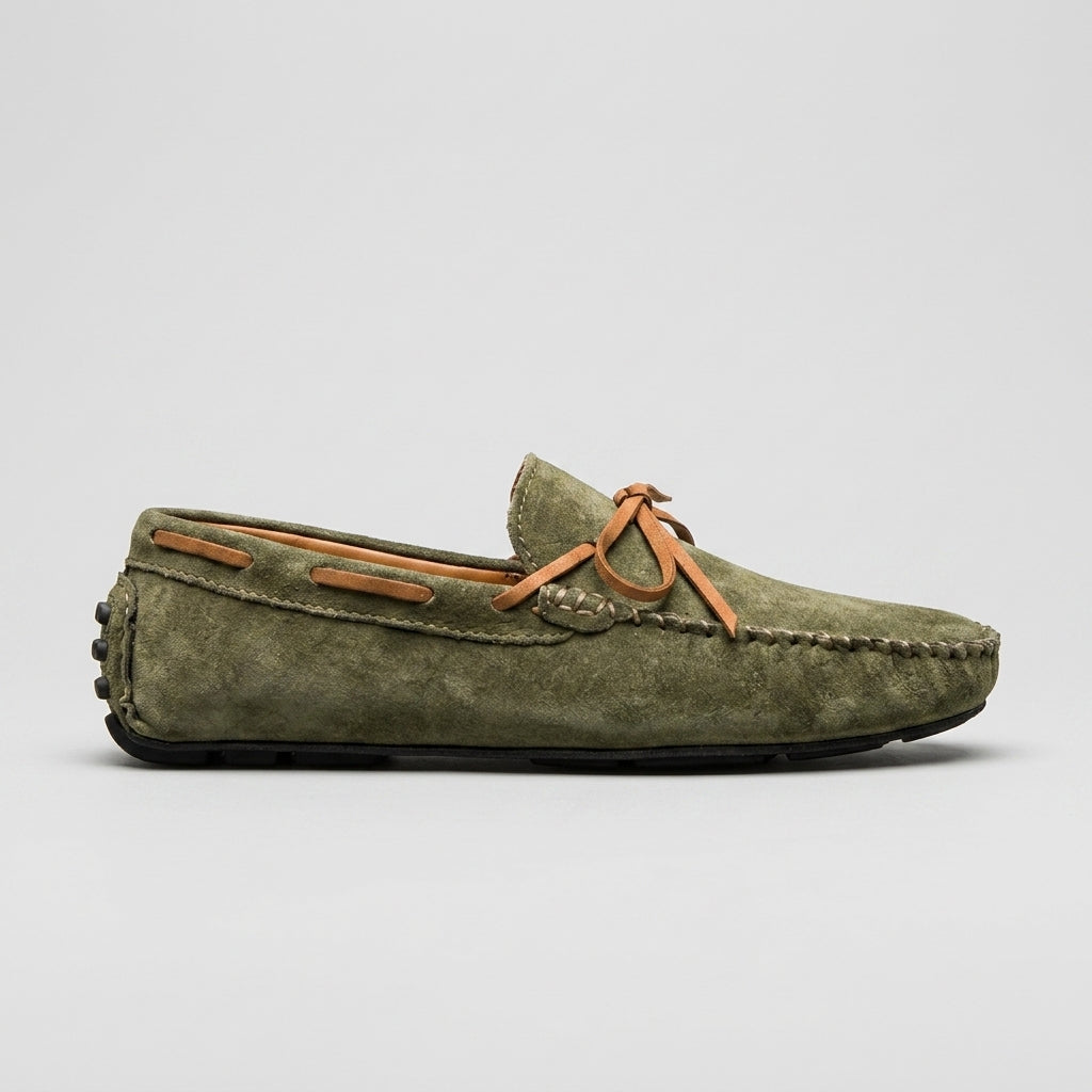 Hollis Men's Suede Loafers - full-length view