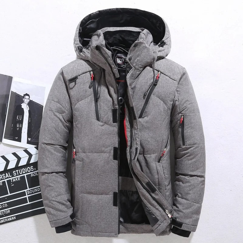 Auden Men's Puffer Jacket | Black, Grey