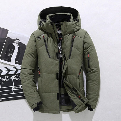 Auden Men's Puffer Jacket - fabric and finish detail