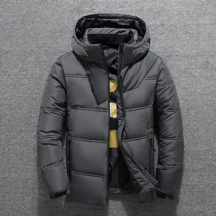 Ezra Men's Quilted Puffer Jacket - styled view