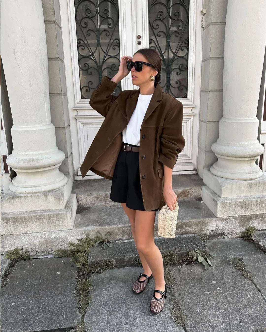 Darcy Women's Suede Blazer - full-length view