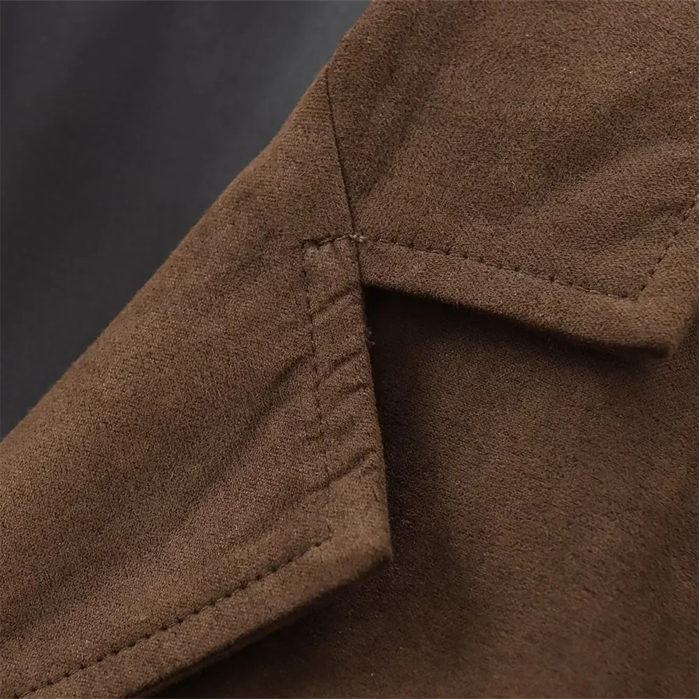 Harlow Women's Suede Blazer - back view