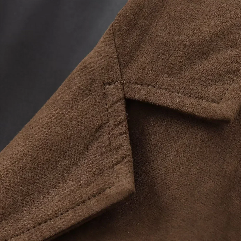 Harlow Women's Suede Blazer - back view