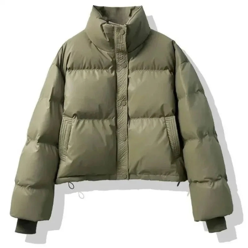 Clara Women's Puffer Jacket - fabric and finish detail