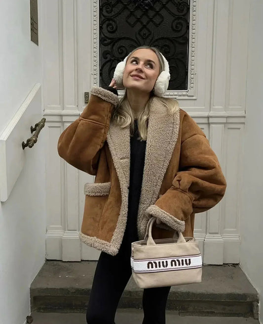 Astrid Women's Suede Blazer - front view