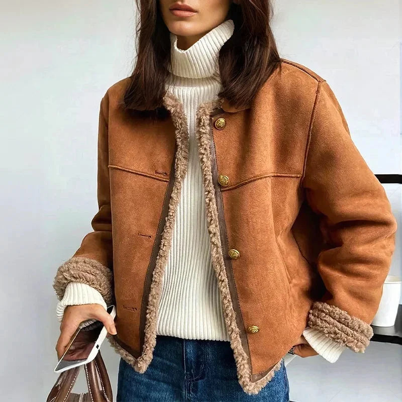 Sienna Women's Suede Blazer | Brown