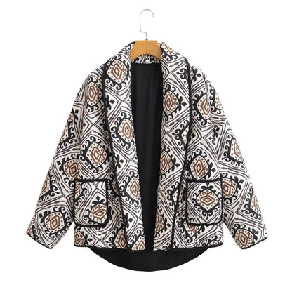 Quinn Women's Quilted Blazer - fabric and finish detail
