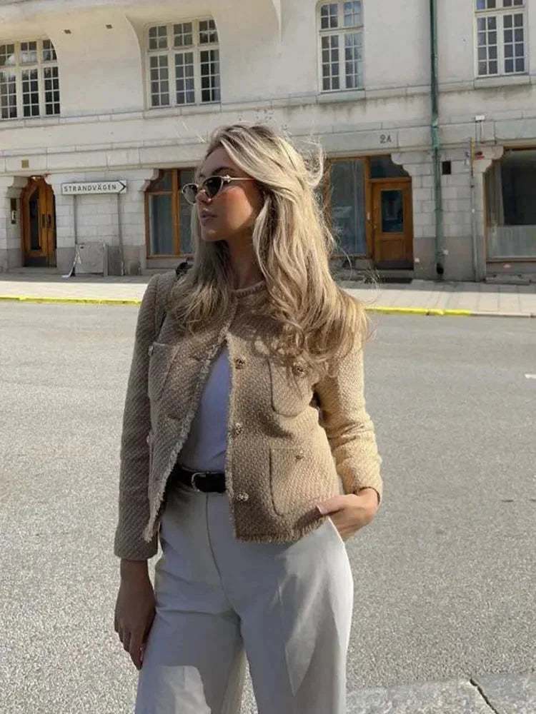 Wilda Women's Blazer - fabric and finish detail