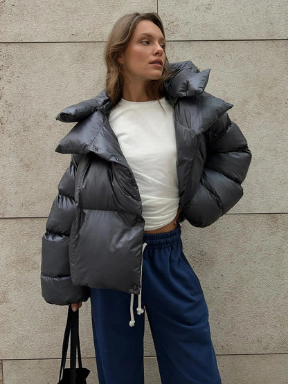 Perla Women's Oversized Puffer Jacket - back view