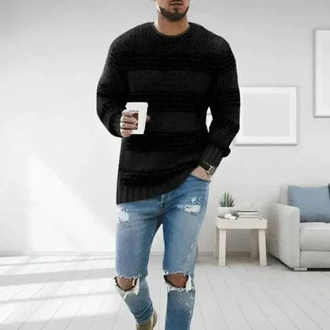 Yves Men's Striped Sweater - front view