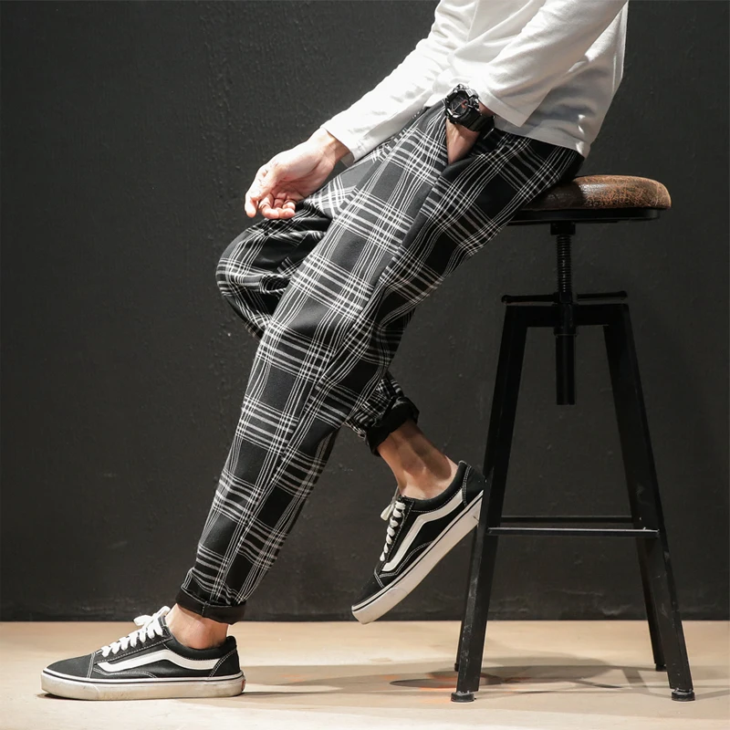 Ines Women's Plaid Trousers - full-length view
