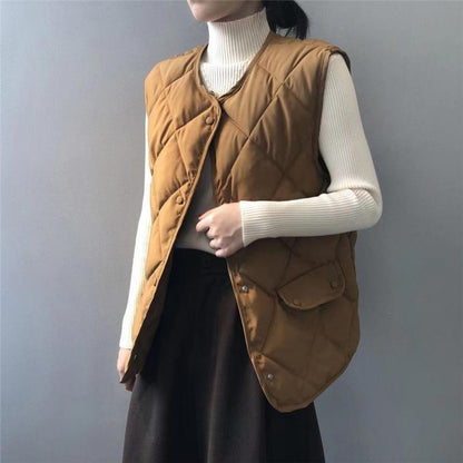 Anaïs Women's Quilted Vest - front view