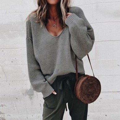 Darcy Women's Oversized Sweater | V-neck