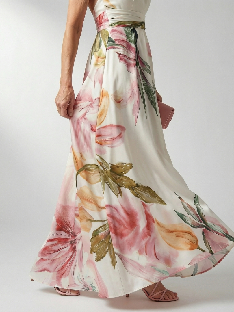 Alba Women's Maxi Dress - fabric and finish detail