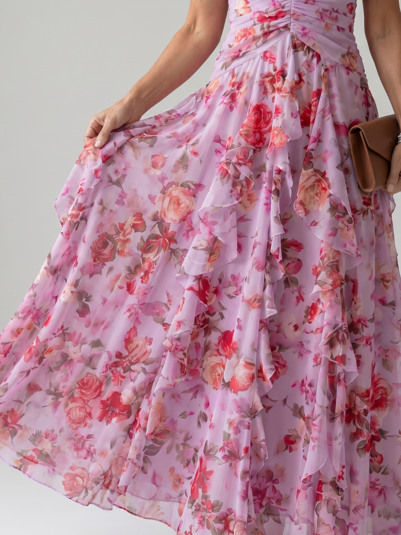 Mira Women's Maxi Dress - fabric and finish detail