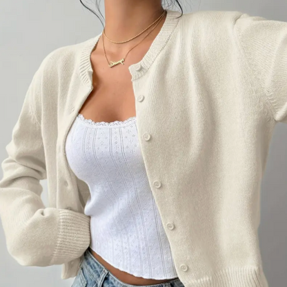 Esme Women's Cardigan - fabric and finish detail