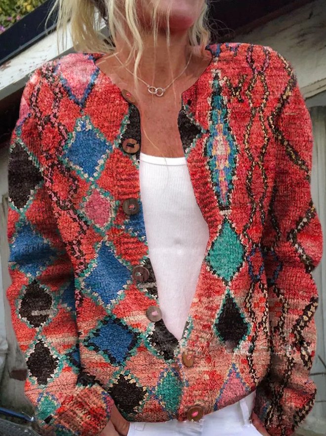 Ruby Women's Floral Cardigan - close-up detail
