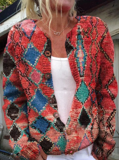 Ruby Women's Floral Cardigan - close-up detail