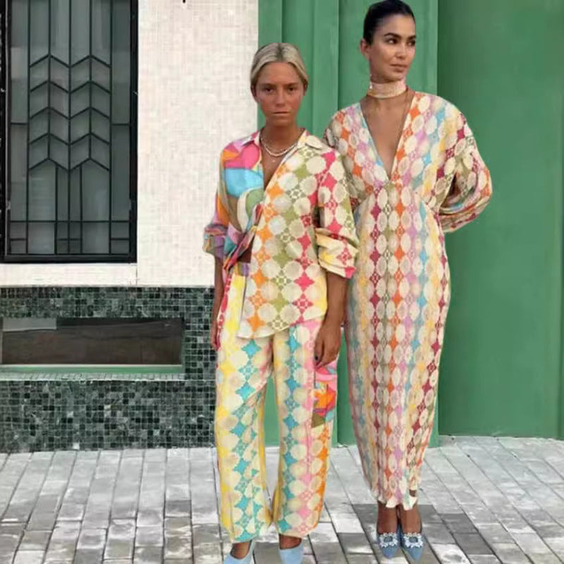 Maya Women's Geometric Print - full-length view